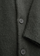 Axel Arigato Ode Collared Wool-blend Cardigan Dark Grey