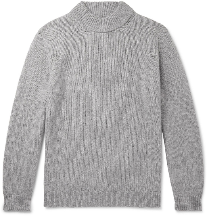 Photo: NN07 - Nick Merino Wool-Blend Mock-Neck Sweater - Gray