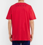 Gucci - Printed Cotton-Jersey T-Shirt - Men - Red