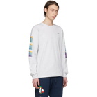 Noah NYC Grey Waves Long Sleeve T-Shirt