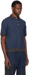 _J.L - A.L_ Navy Double Collar Polo