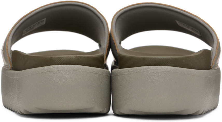 adidas Originals Khaki Adilette Platform Slides
