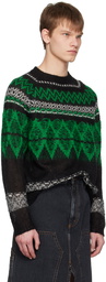 Andersson Bell Black & Green Nordic Sweater