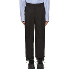 Juun.J Black Cotton Two-Pleat Long Trousers