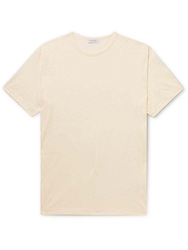 Photo: SUNSPEL - Slim-Fit Cotton-Jersey T-Shirt - Neutrals