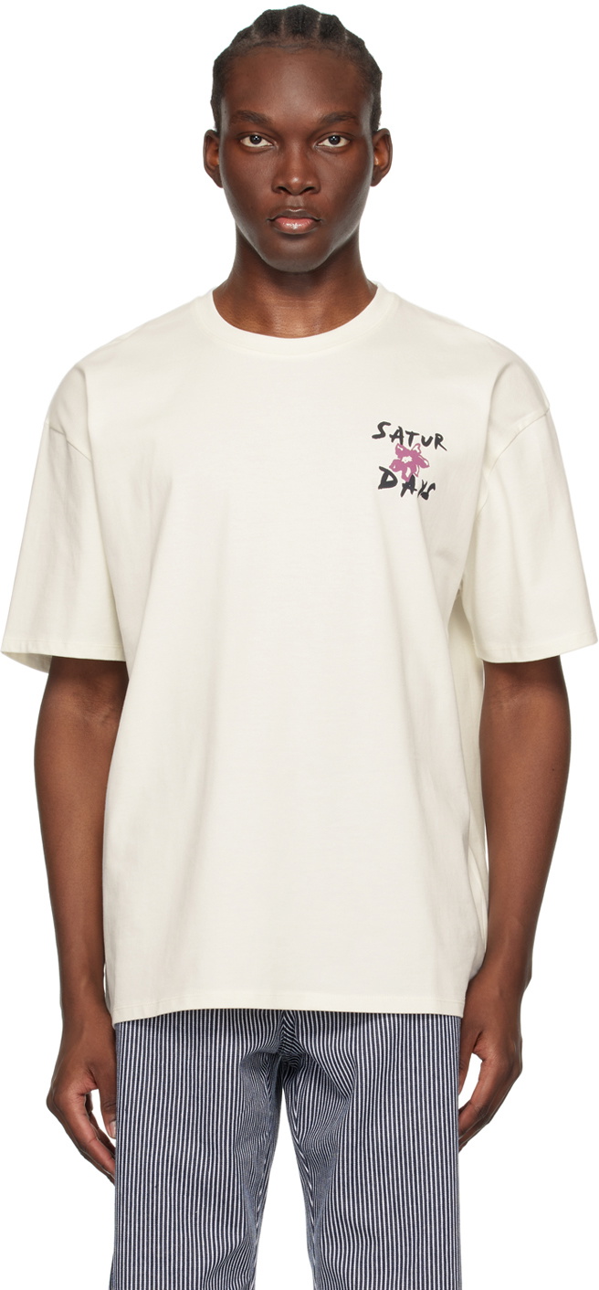 Saturdays NYC Off-White Flower T-Shirt Saturdays NYC