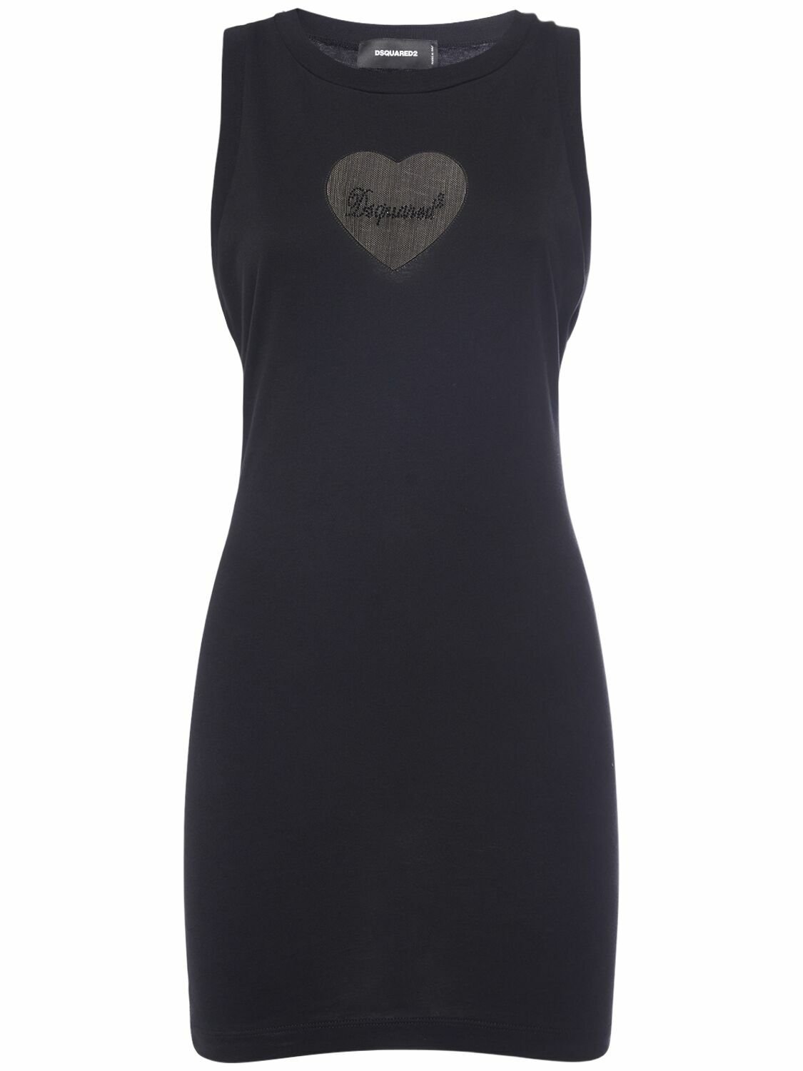 DSQUARED2 - Cotton Jersey Mini Dress W/logo Heart Dsquared2 DSQUARED2 - Cotton Jersey Mini Dress W/logo Heart Dsquared2