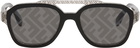 Fendi Black & Gray Bilayer Sunglasses