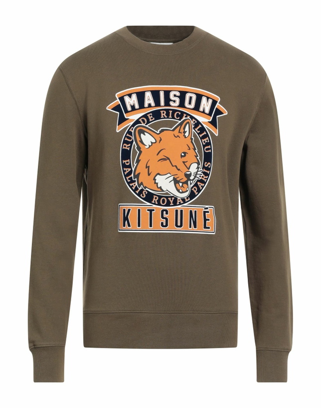 Photo: Maison Kitsuné Mens Sweatshirt Military in Green