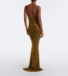 Retrofête Zanie crystal-embellished gown