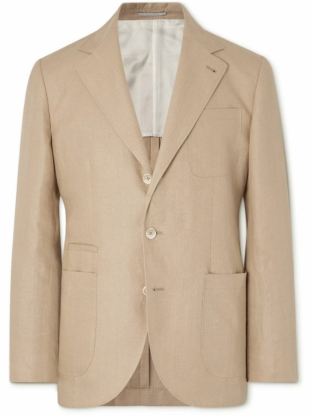 Photo: Brunello Cucinelli - Linen Suit Jacket - Neutrals