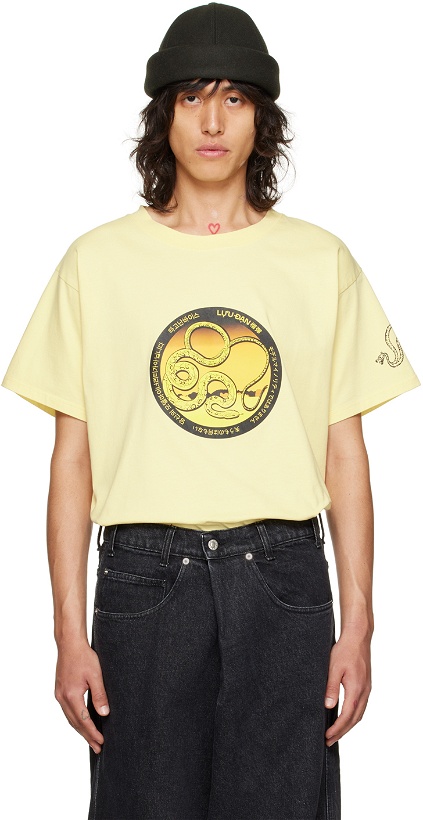 Photo: LU'U DAN Yellow Serpent Emblem Oversized Concert T-Shirt