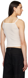 Dion Lee White Semi-Sheer Tank Top