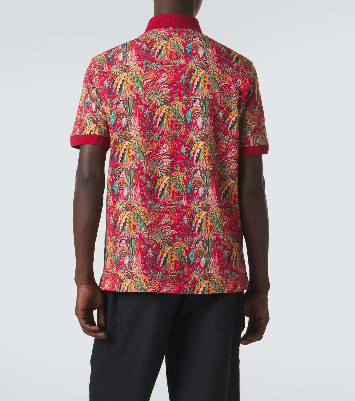Etro Paisley cotton piqué polo shirt
