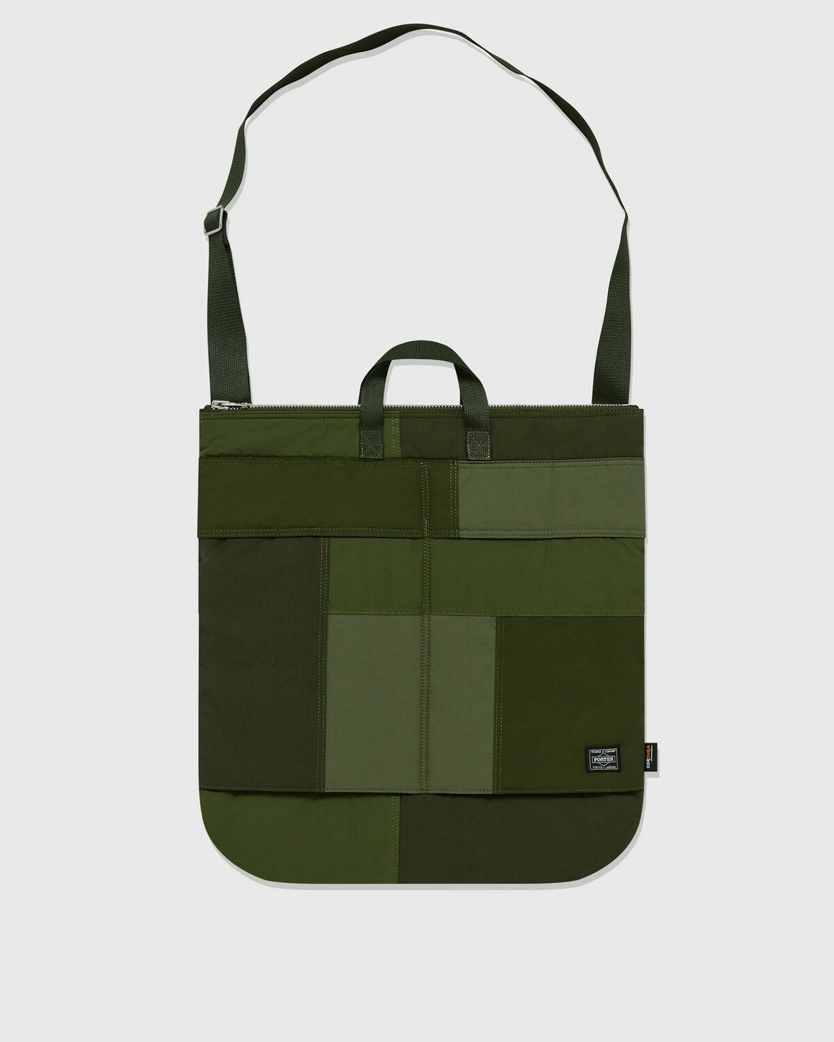 Comme Des Garçons Homme X Porter Patchwork Helmet Bag Brown Tote & Shopping Bags