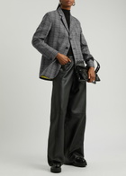 Meryll Rogge Checked Wool Blazer Grey