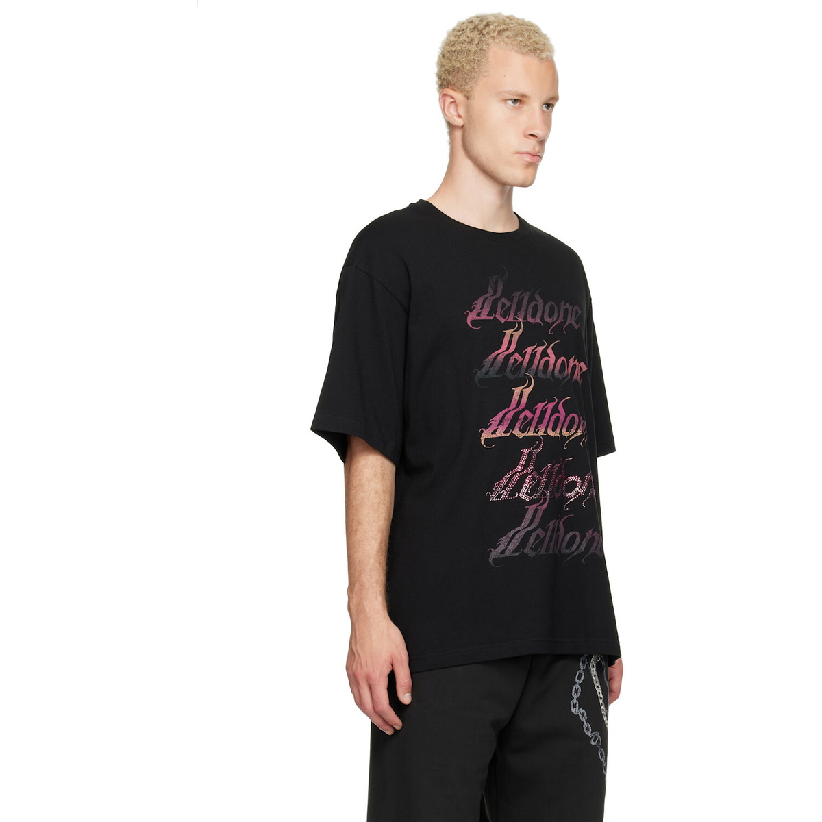 We11done Black Gradient Logo T-shirt