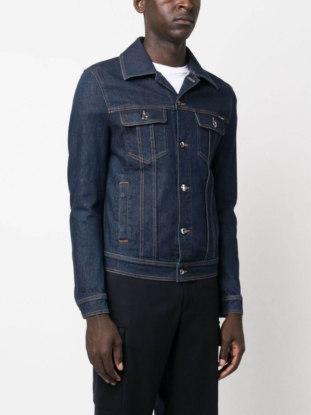 Dolce & Gabbana Grey Cotton Button Down Collared Coat Jacket main image 0