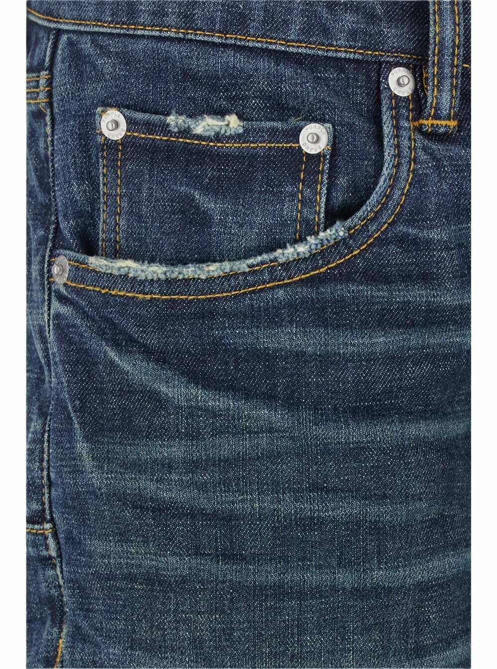 Purple Brand Blue Jeans With Low Rise And Stonewashed Effect In Denim Man