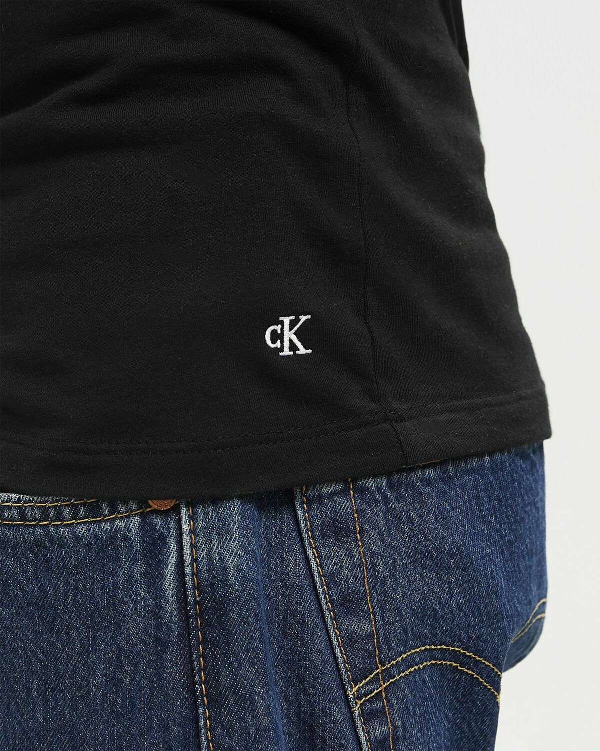 Calvin Klein Underwear TANK TOP COTTON MIC STR 3-PACK Black Mens Sleep- & Loungewear