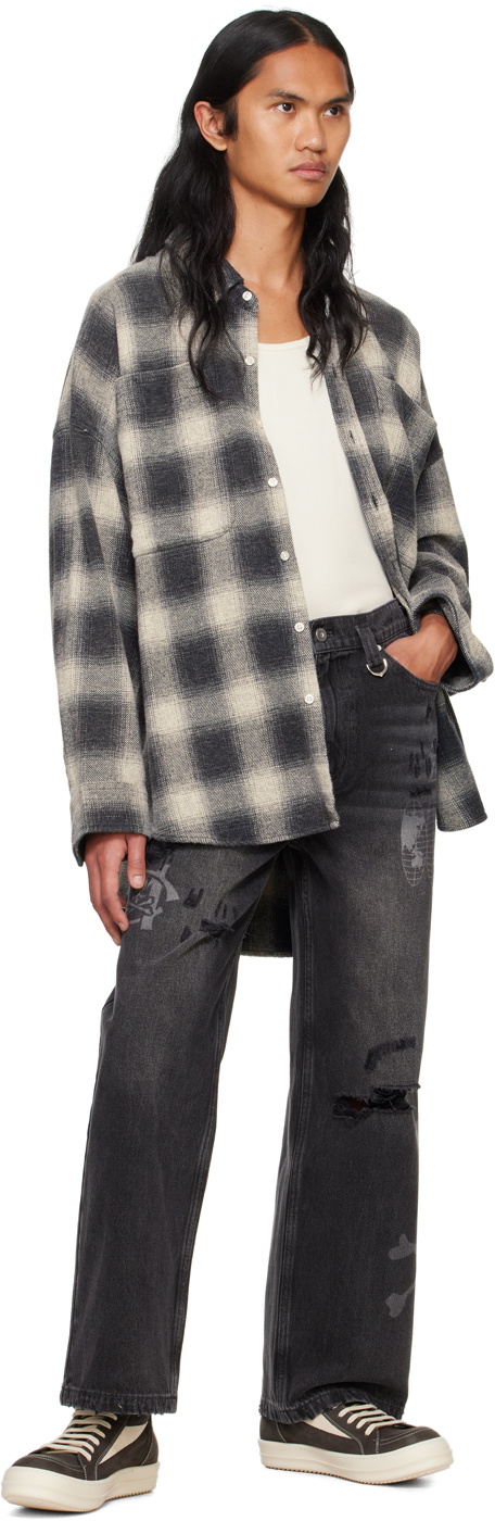 mastermind JAPAN Black C2H4 Edition Totem Laser Jeans