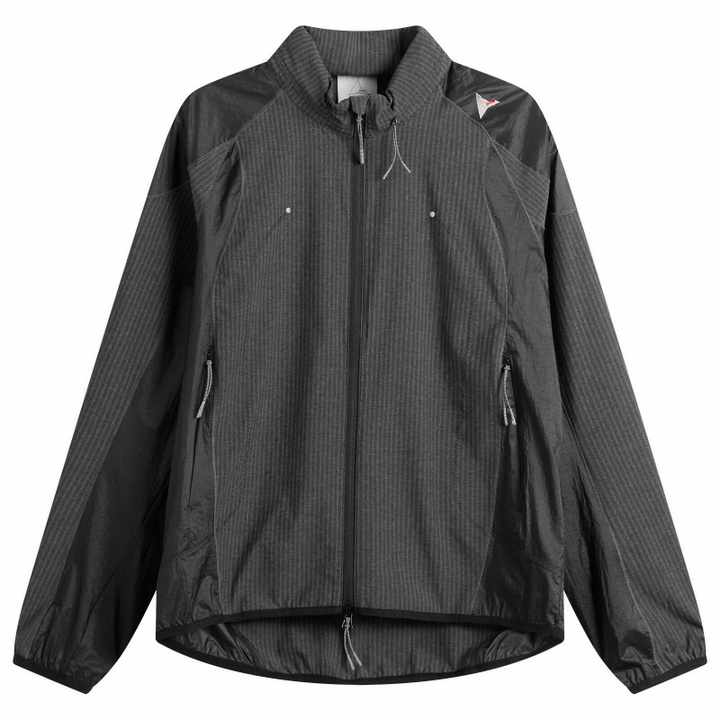 Photo: ROA Men's Numb Pinstriped Hooded Wind Jacket in Black