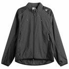 ROA Men's Numb Pinstriped Hooded Wind Jacket in Black