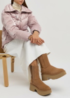 Ugg Classic Twin Seam Suede Platform Ankle Boots Tan