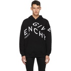 Givenchy Black and White Refracted Logo Hoodie