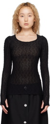 MINJUKIM Black Puff Long Sleeve T-Shirt