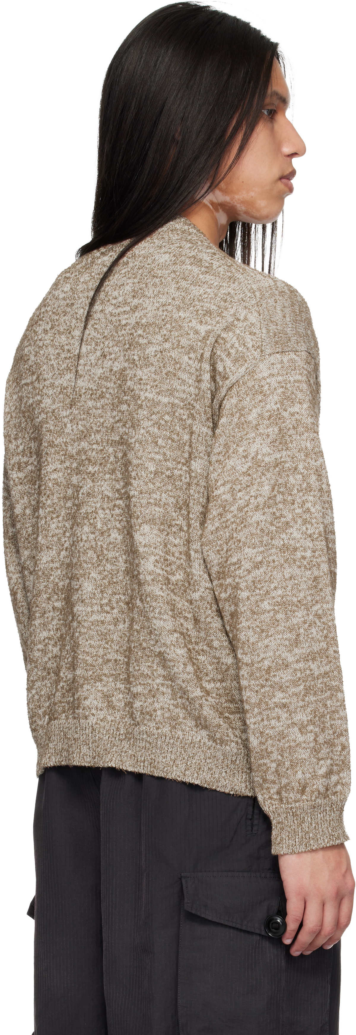 Maison Margiela Brown V-neck Sweater