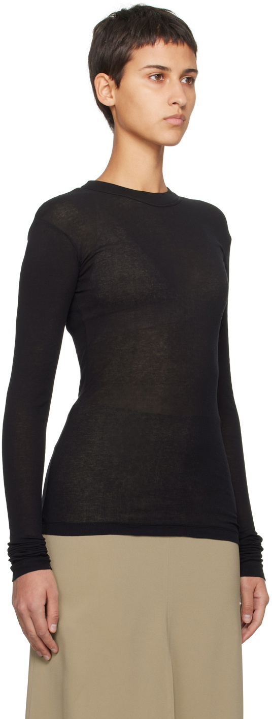 BITE Black Crewneck Long Sleeve T-Shirt