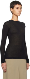 BITE Black Crewneck Long Sleeve T-Shirt