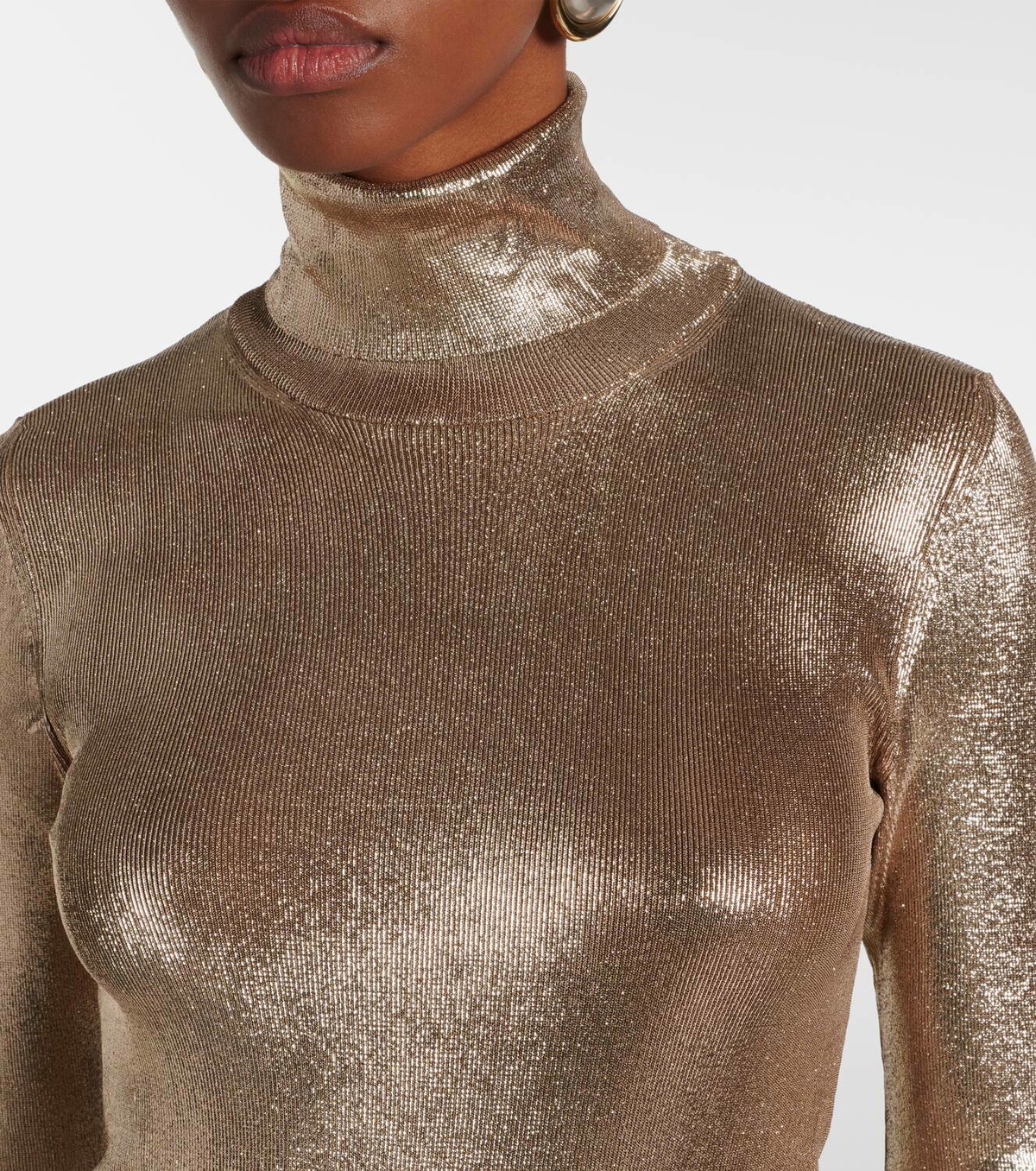 Tom Ford Metallic knit turtleneck sweater