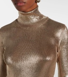 Tom Ford Metallic knit turtleneck sweater