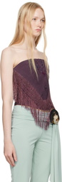 Conner Ives Purple Piano Shawl Corset Top