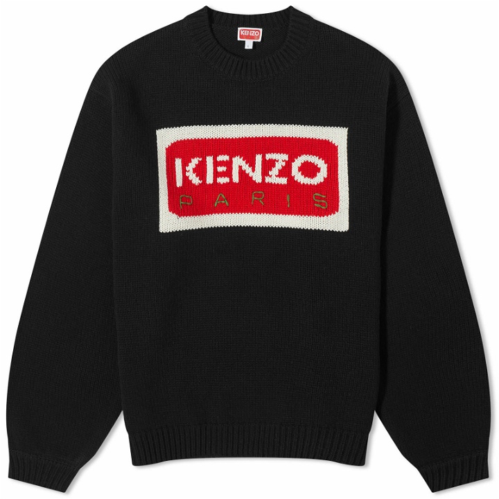 Photo: Kenzo Paris Men's Kenzo Tricolor Crew Knit in Black