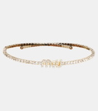 Miu Miu Logo crystal-embellished choker