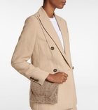 Brunello Cucinelli - Shearling wallet on chain