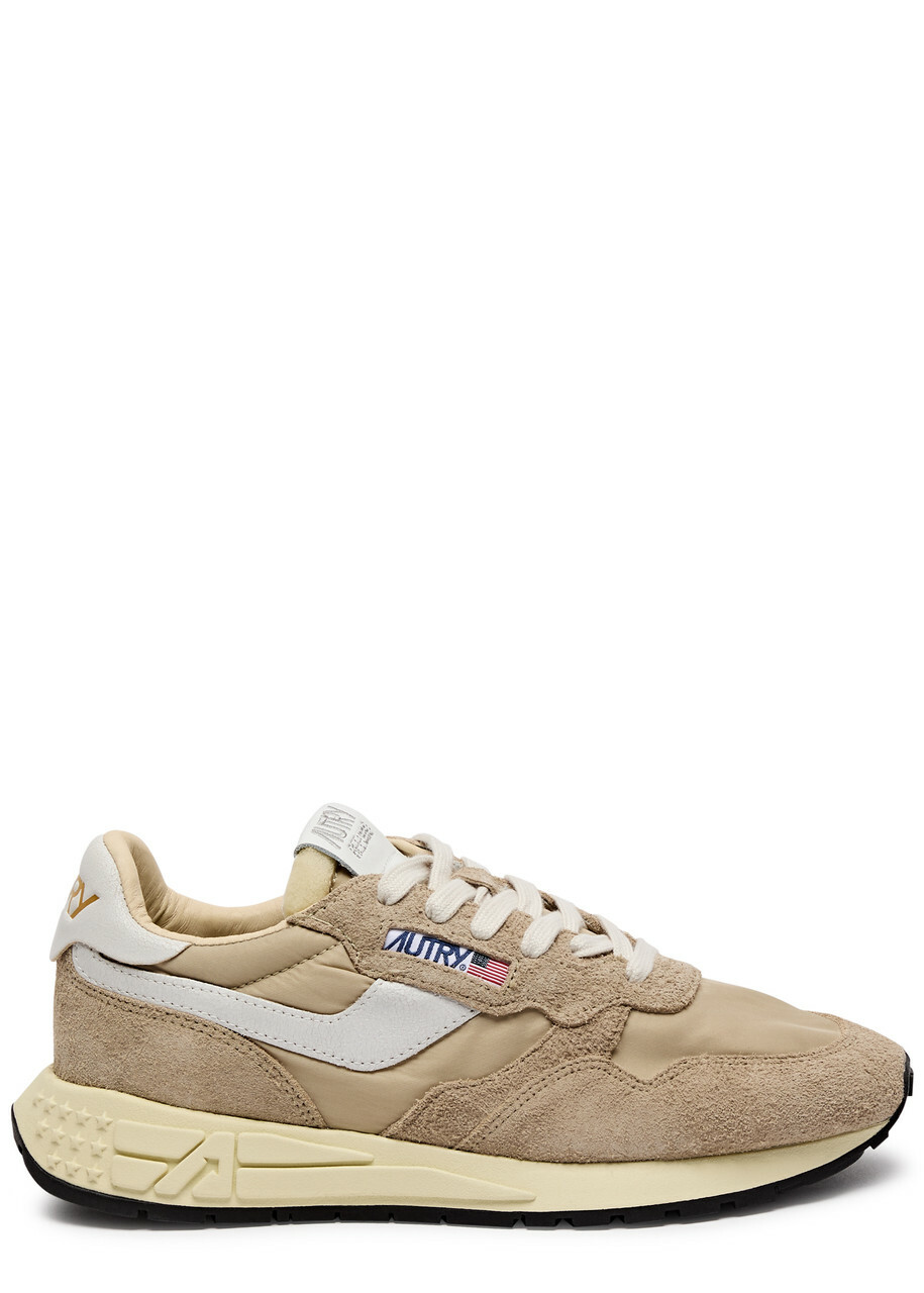 Autry Reelwind Panelled Nylon Sneakers Tan Autry