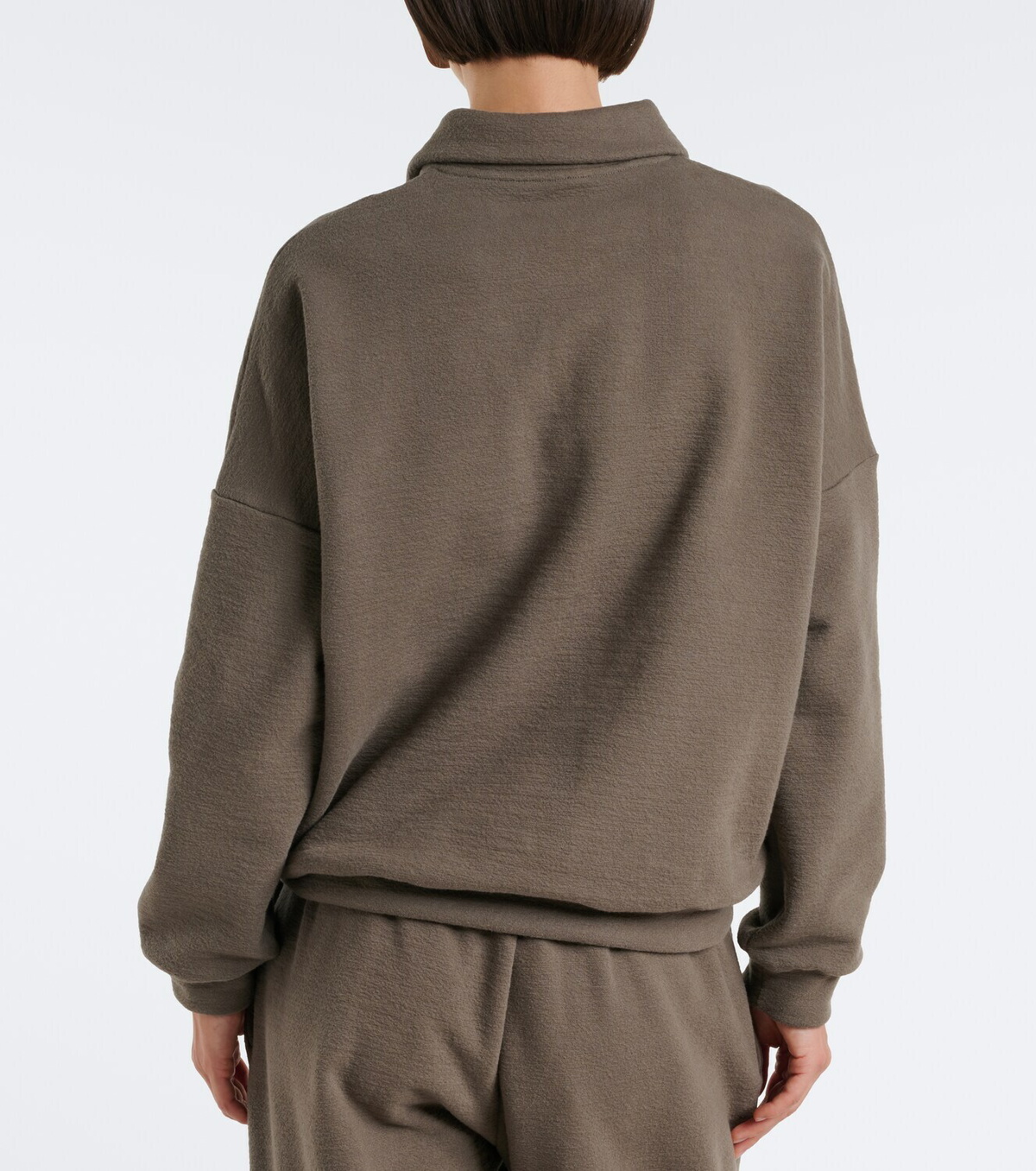 Magda Butrym Cotton-blend fleece polo sweater