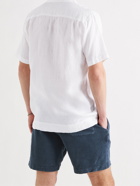 ORLEBAR BROWN - Thorea Linen Half-Placket Shirt - White