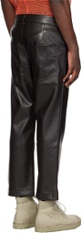 Song for the Mute Brown Slim Faux-Leather Pants