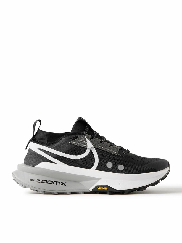 Photo: NIKE RUNNING - Zegama 2 Stretch-Jersey and Rubber-Trimmed Mesh Trail Running Sneakers - Black