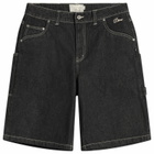 Dime Men's Classic Denim Shorts in Black Washed