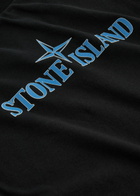 Stone Island Logo-print Cotton T-shirt Black