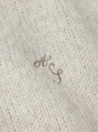 Acne Studios - Kowy Logo-Embroidered Shetland Wool Sweater - Gray