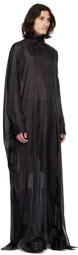 Rick Owens Black Tabard Gown
