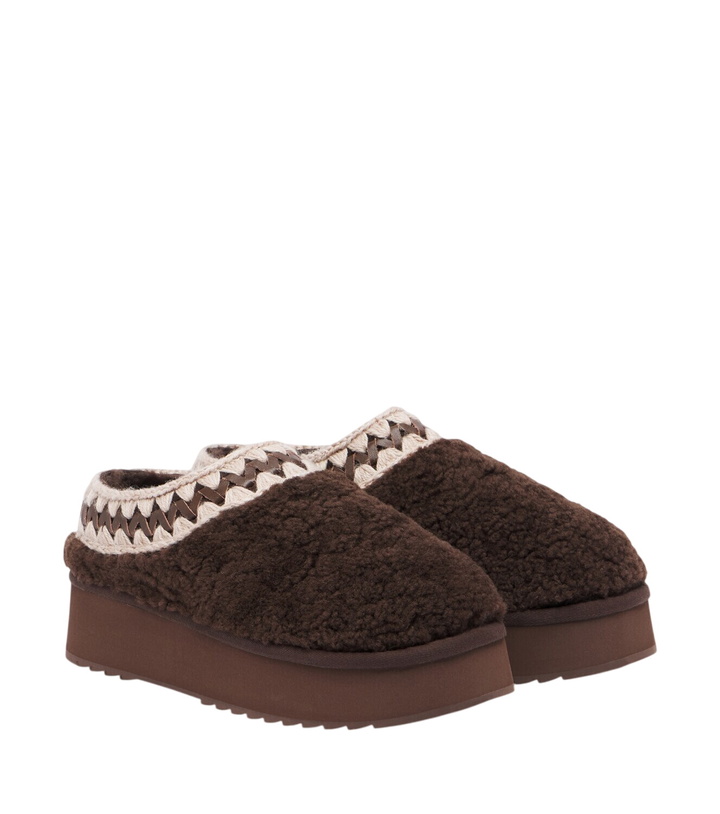 Photo: Mou Shearling platform mules