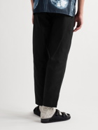 Nicholas Daley - Pleated Cotton Trousers - Black